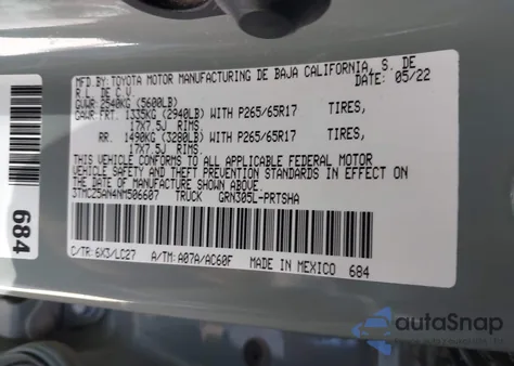 2022 Toyota Tacoma Trd Sport z USA, uszkodzony, nr VIN 3TMCZ5AN4NM506607